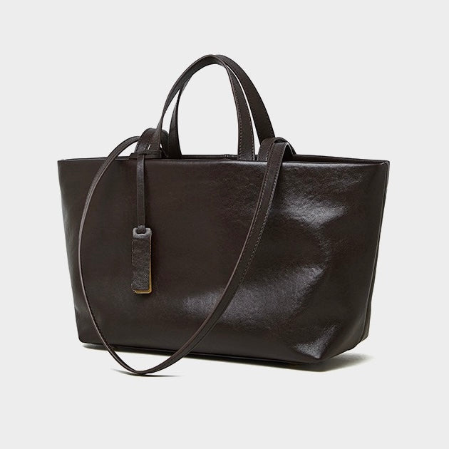 Women's Genuine Leather Vintage Soft Large Capacity Crossbody Tote Bag