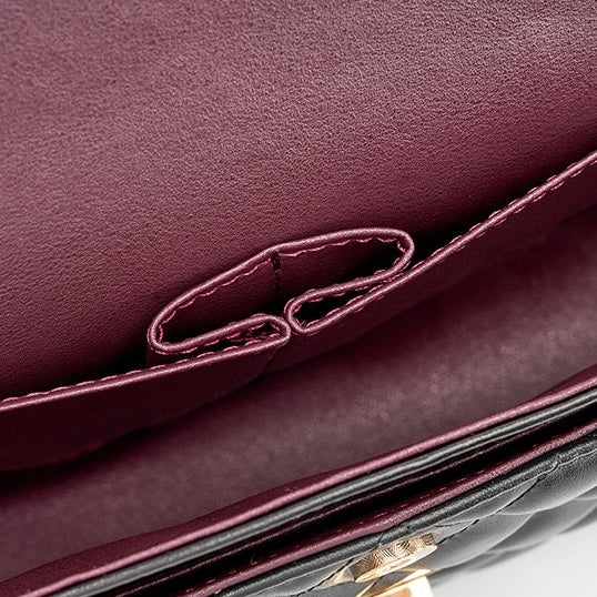 Women's Genuine Leather Quilted Chain Shoulder Crossbody Bag