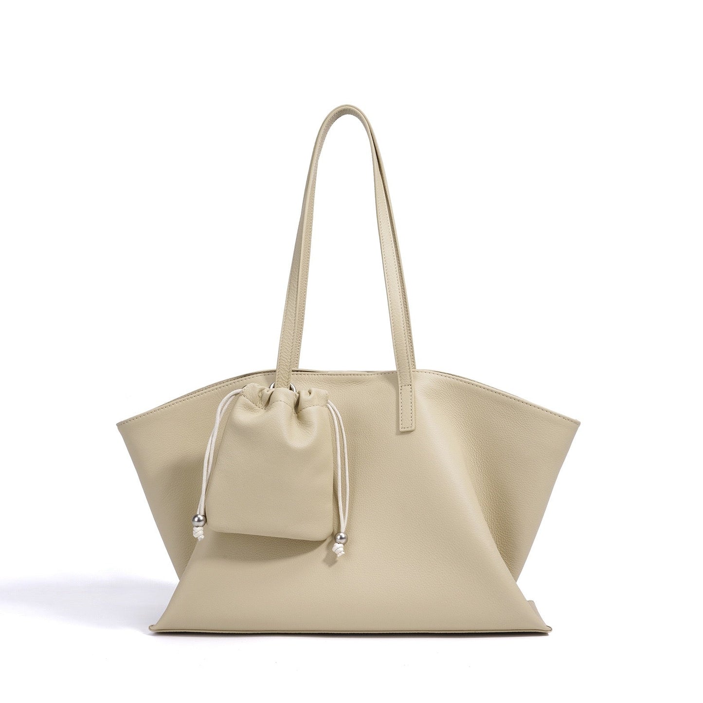 Women's Genuine Leather Large Tote Bag with Multiple Compartments