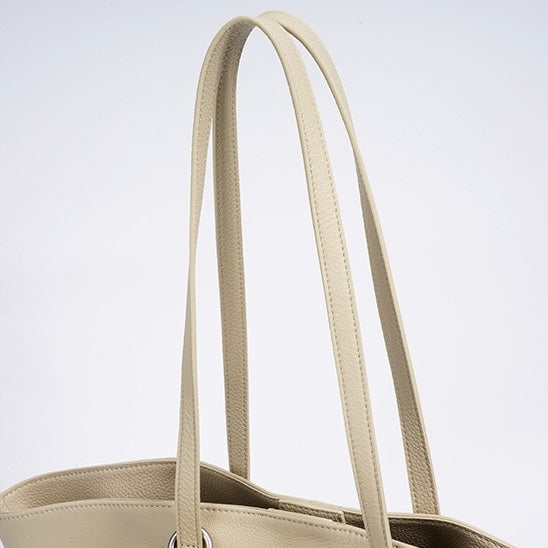 Women's Genuine Leather Large Tote Bag with Multiple Compartments