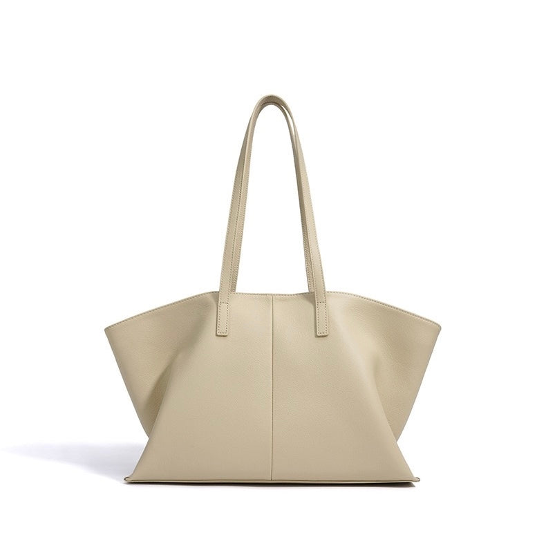 Women's Genuine Leather Large Tote Bag with Multiple Compartments