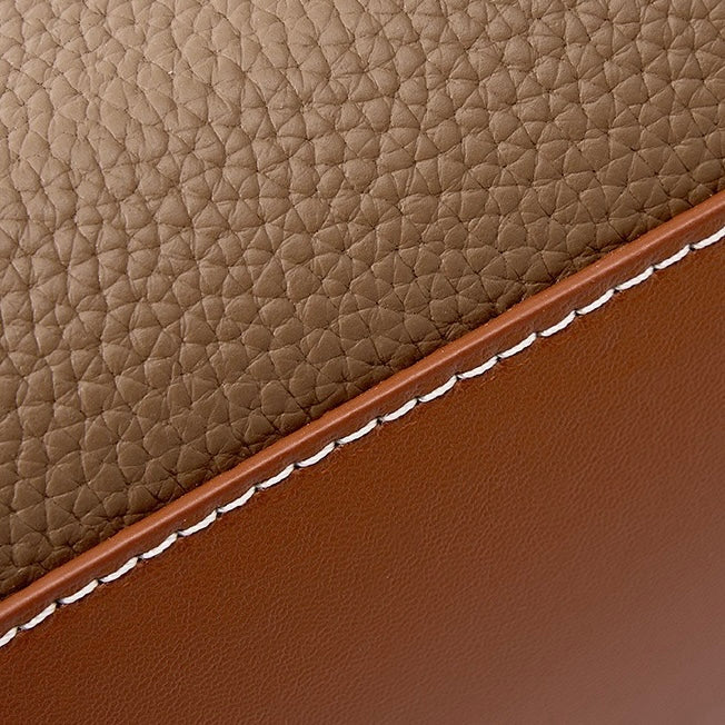 Women's Genuine Leather Structured Top Handle Crossbody Bag
