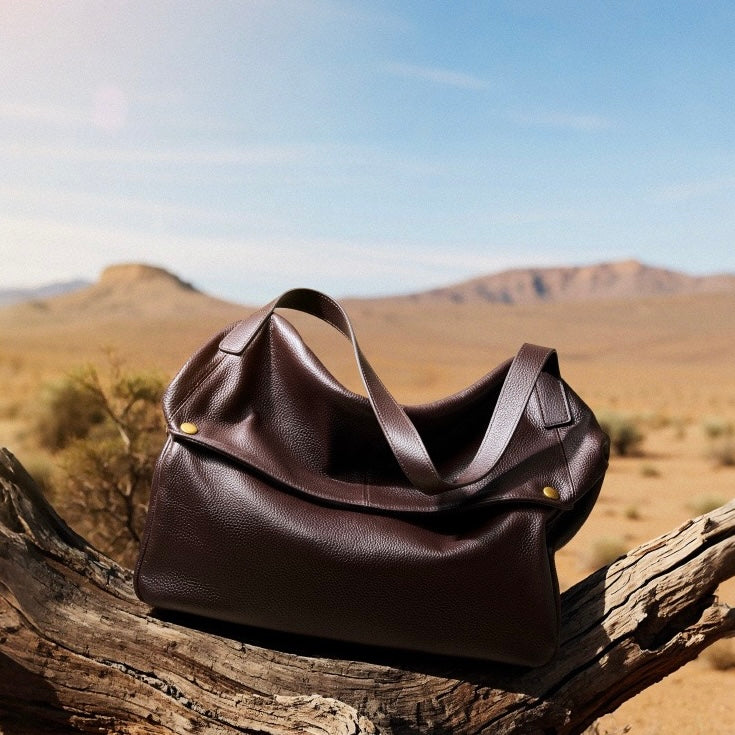 Women's Genuine Leather Soft Casual Tote Bag with Large Capacity