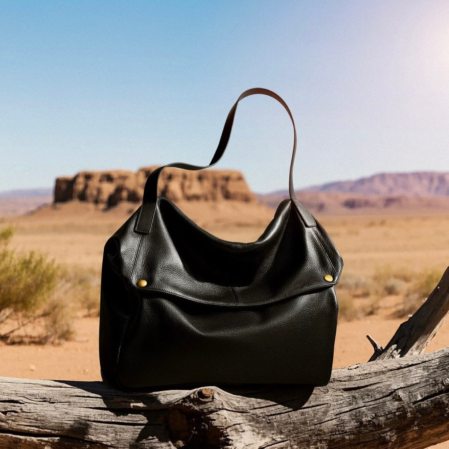 Women's Genuine Leather Soft Casual Tote Bag with Large Capacity