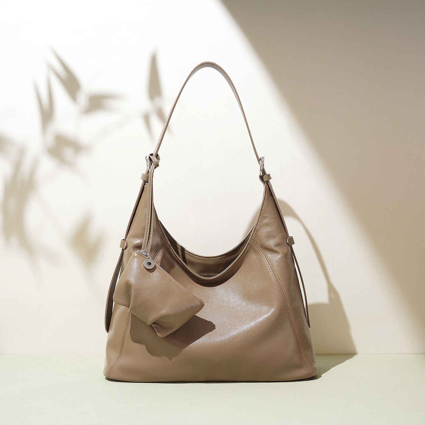 Women's Genuine Leather Large Slouchy Shoulder Tote Bag