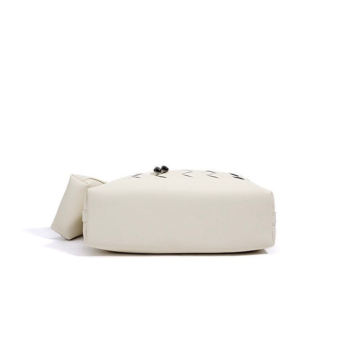 Women's Genuine Leather Woven Dumpling Shoulder Crossbody Bag