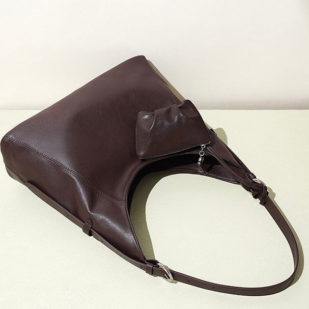 Women's Genuine Leather Large Slouchy Shoulder Tote Bag