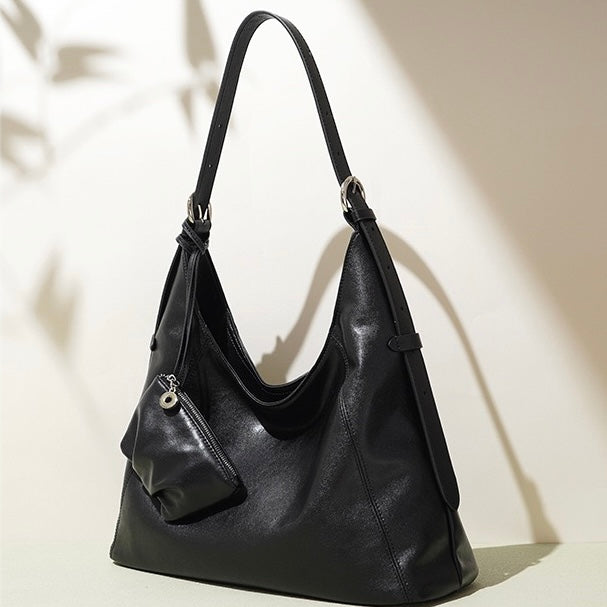 Women's Genuine Leather Large Slouchy Shoulder Tote Bag