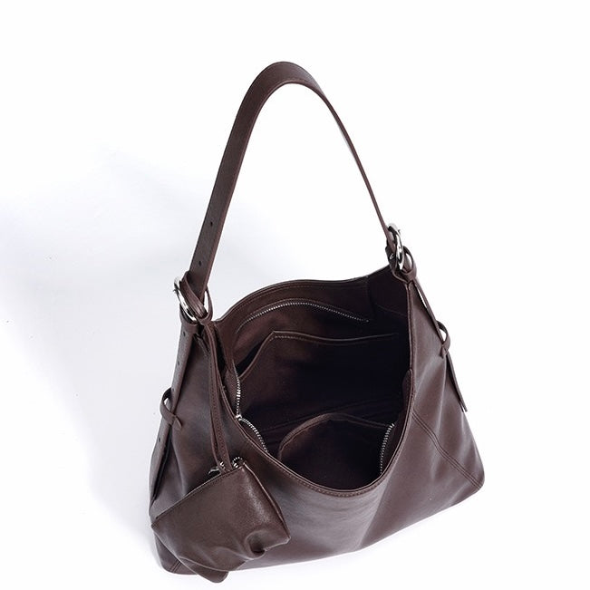 Women's Genuine Leather Large Slouchy Shoulder Tote Bag