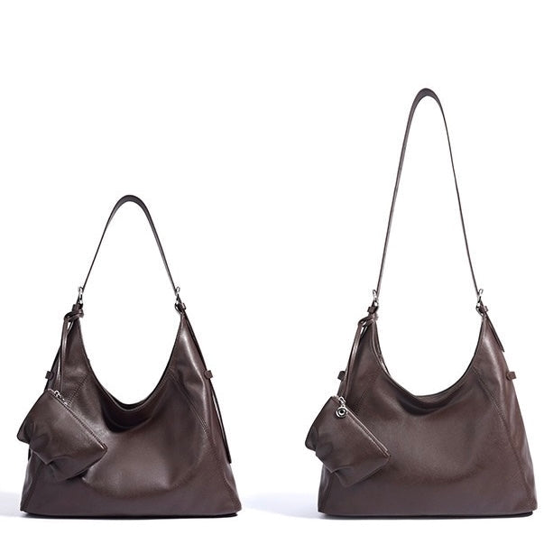 Women's Genuine Leather Large Slouchy Shoulder Tote Bag