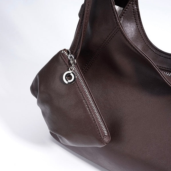 Women's Genuine Leather Large Slouchy Shoulder Tote Bag