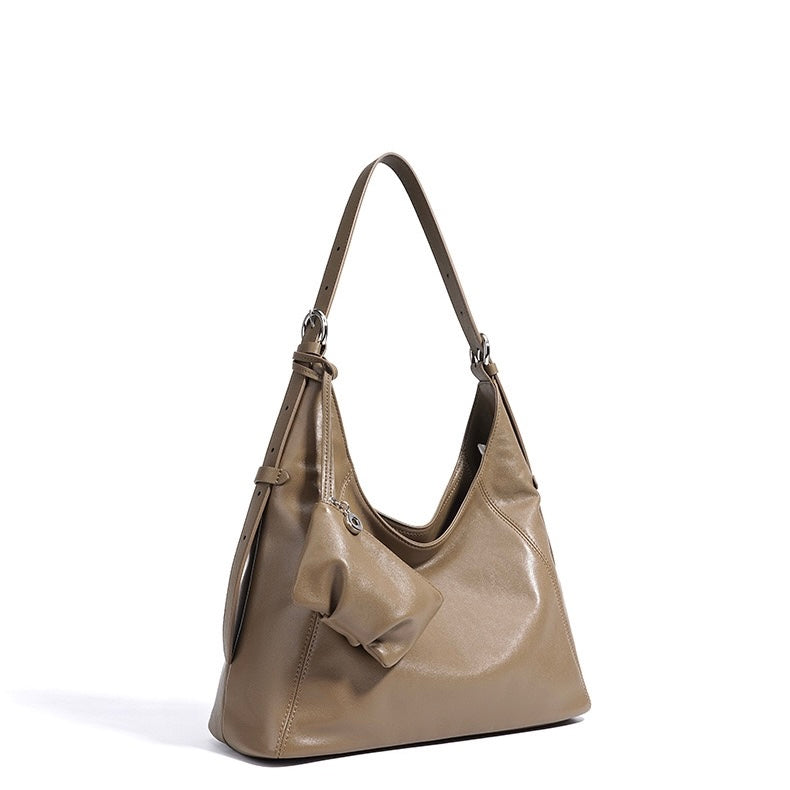 Women's Genuine Leather Large Slouchy Shoulder Tote Bag