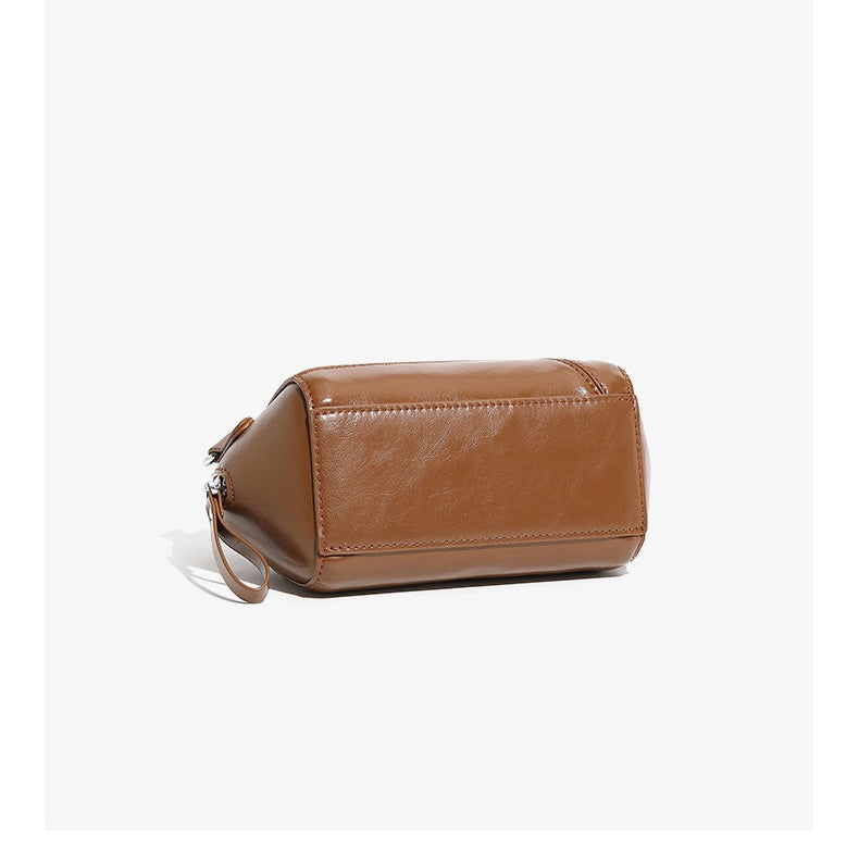 Women's Genuine Leather Geometric Patchwork Crossbody Bag