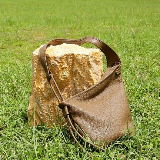 Women's Genuine Leather Asymmetric Horn Shoulder Crossbody Bag