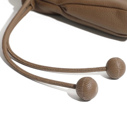 Women's Genuine Leather Asymmetric Horn Shoulder Crossbody Bag