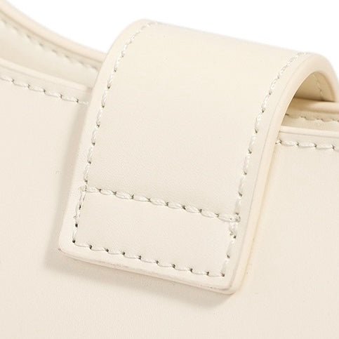 Women's Genuine Leather Soft Baguette Shoulder Bag with Top Handle