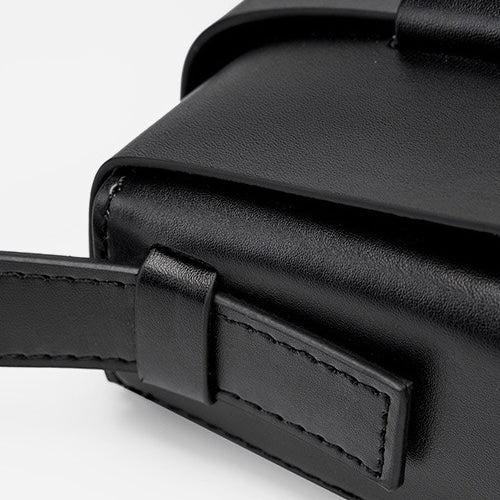 Women's Genuine Leather Woven Box Crossbody Shoulder Bag
