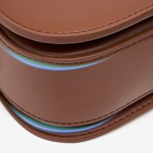 Women's Genuine Leather Minimalist Lock Buckle Crossbody Bag