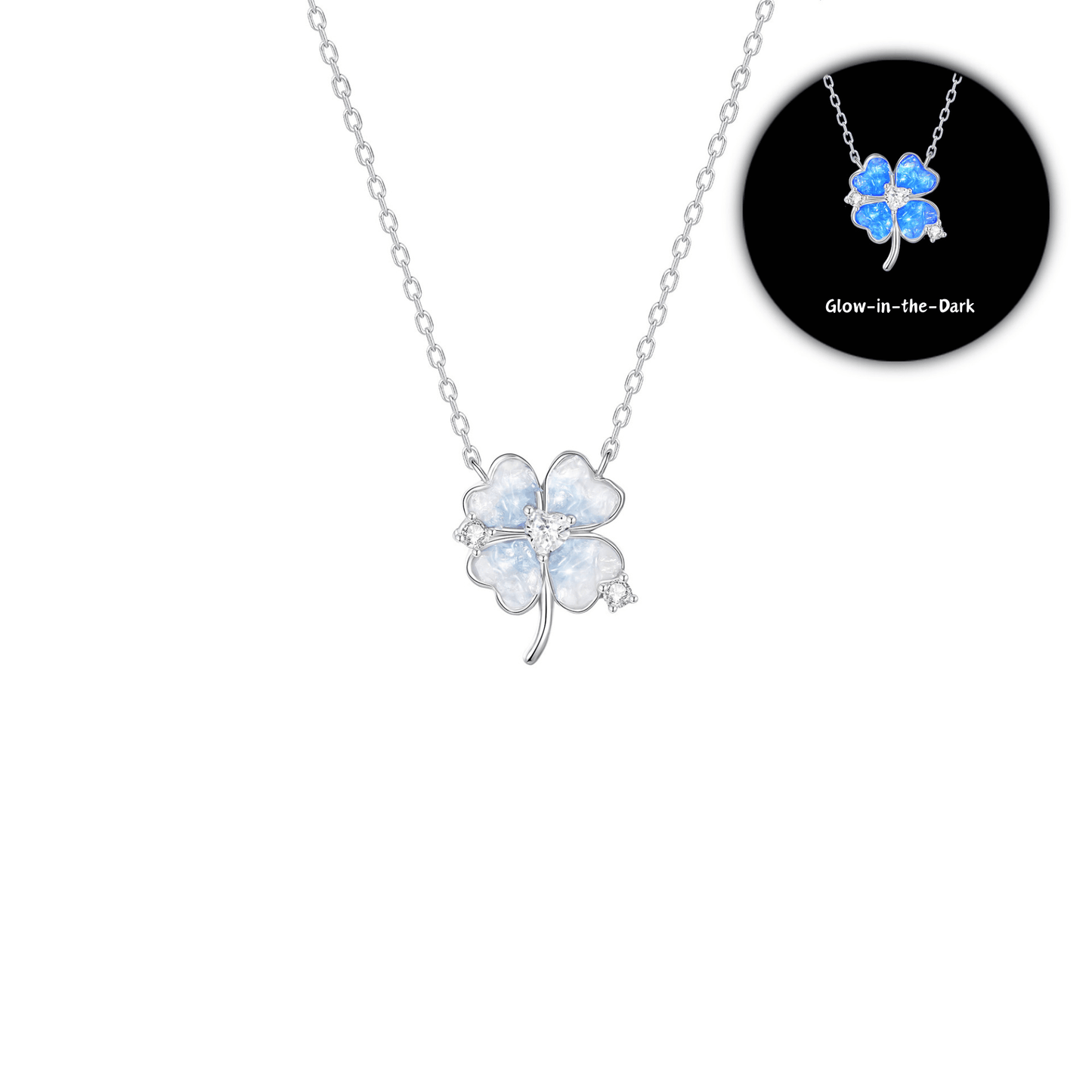 Tidal Keepsake Glow Shell Pendant Necklace 925 Sterling Silver