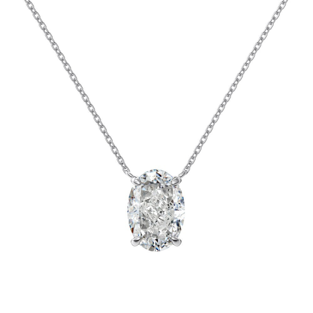 S925 Sterling Silver Perfume Bottle Necklace – Crystal Dewdrop with 8A CZ