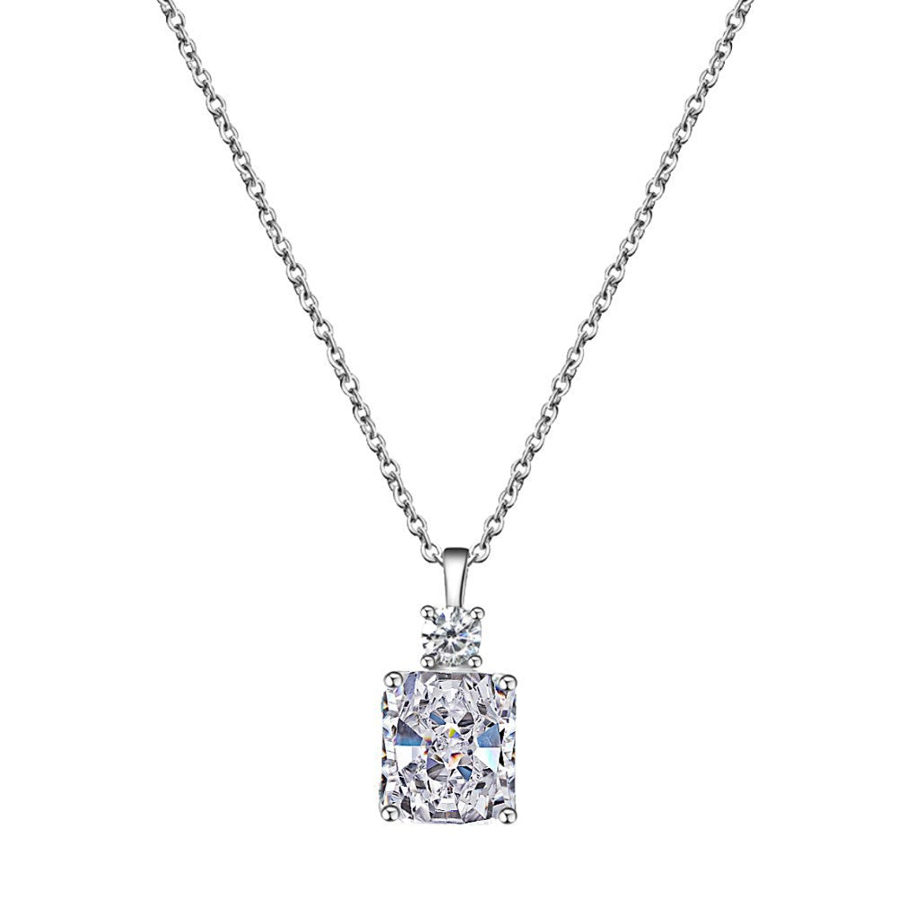S925 Sterling Silver Perfume Bottle Necklace – Crystal Dewdrop with 8A CZ