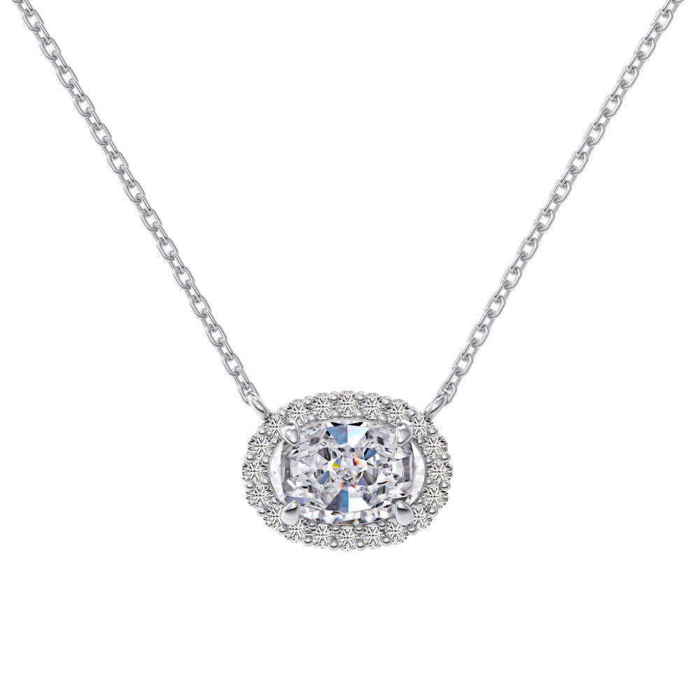 S925 Sterling Silver Perfume Bottle Necklace – Crystal Dewdrop with 8A CZ