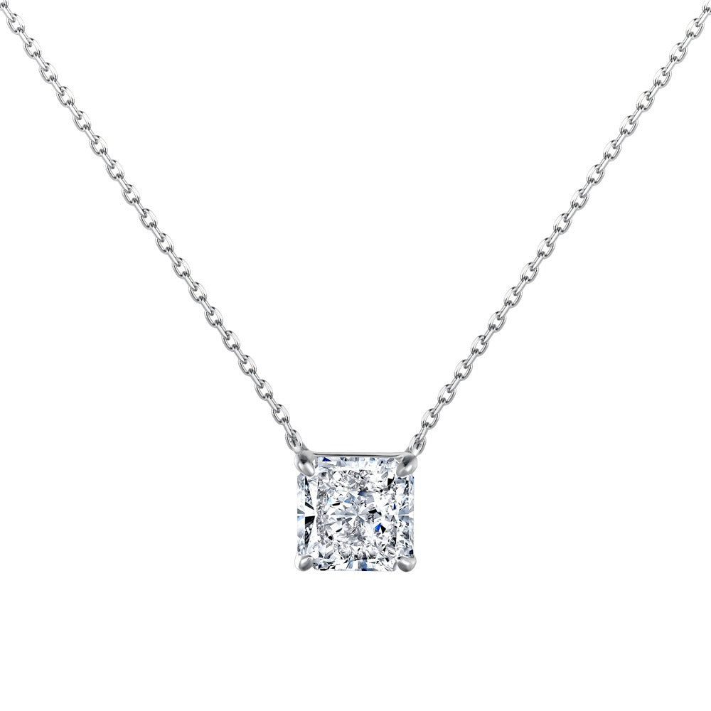 S925 Sterling Silver Perfume Bottle Necklace – Crystal Dewdrop with 8A CZ