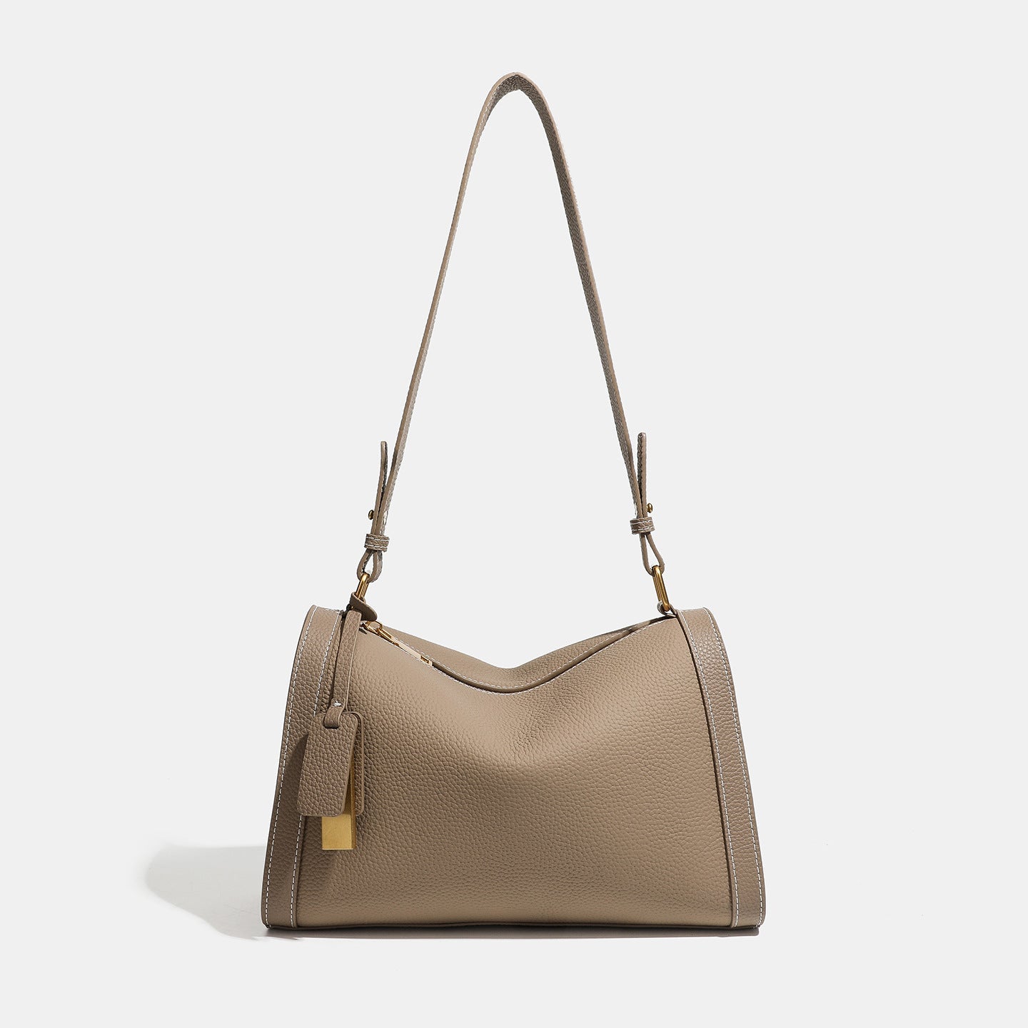 Women's Pebbled Cowhide Slouch Boston Shoulder Bag