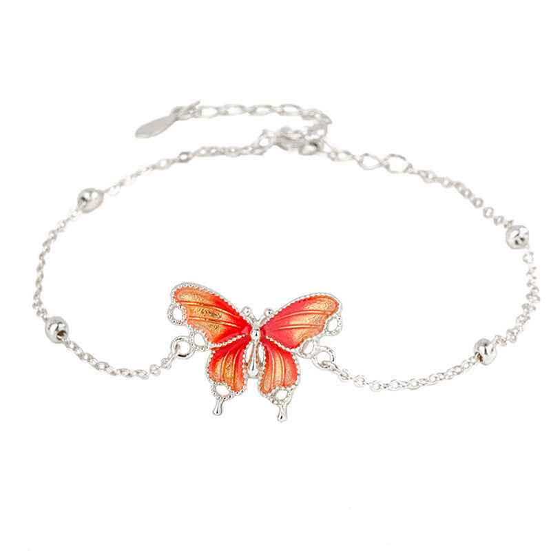 Butterfly Reverie Enamel Butterfly Jewelry Set in S925 Sterling Silver