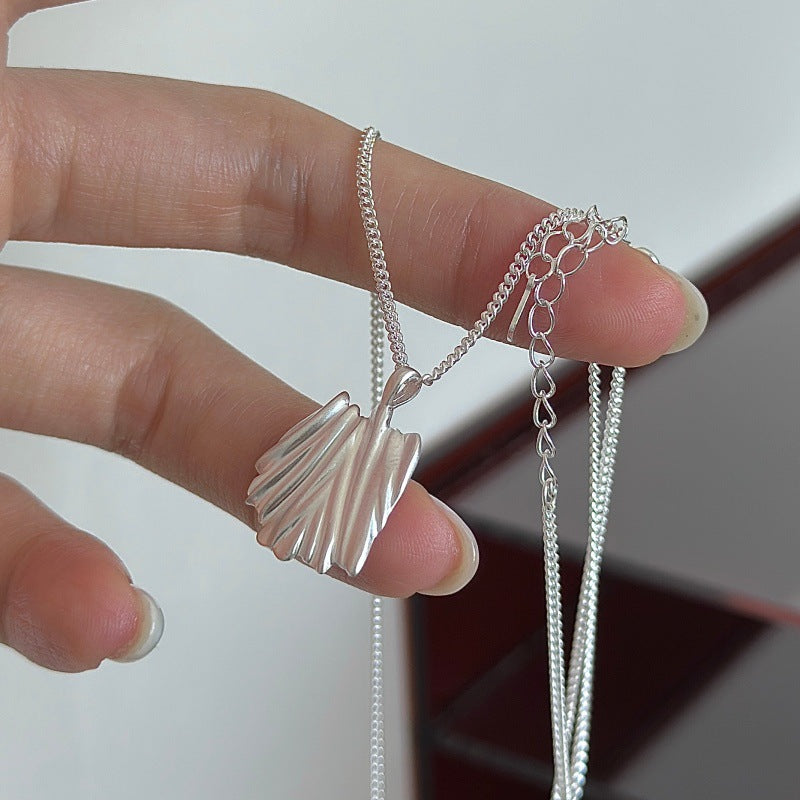 “Matte Muse” S925 Sterling Silver Minimalist Geometric Necklace