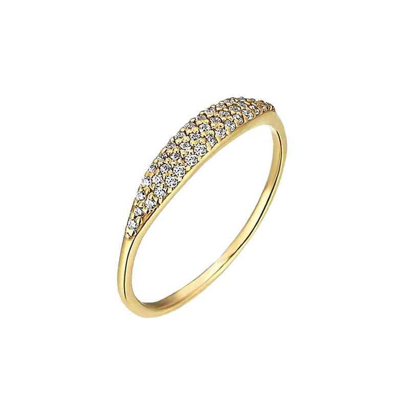 “Eclat Line” S925 Sterling Silver Full-Pave Zircon Ring