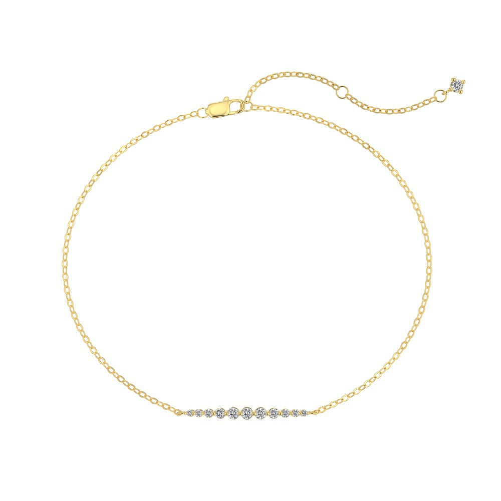 Starlight Line Zircon Chain Bracelet in S925 Sterling Silver