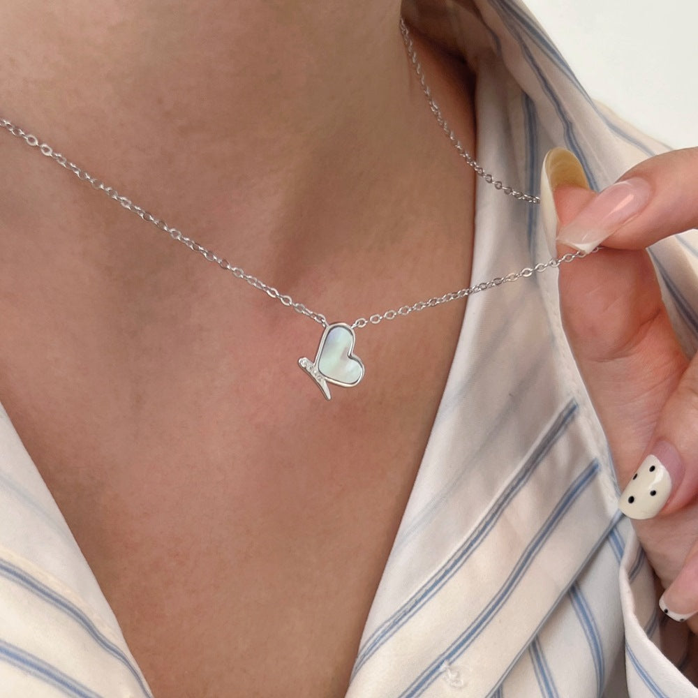 Butterheart S925 Silver Mother-of-Pearl Butterfly Necklace
