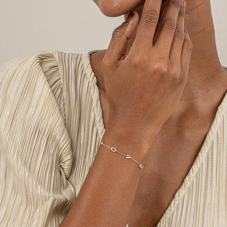“Love Spark” S925 Sterling Silver LOVE Letter Zircon Bracelet