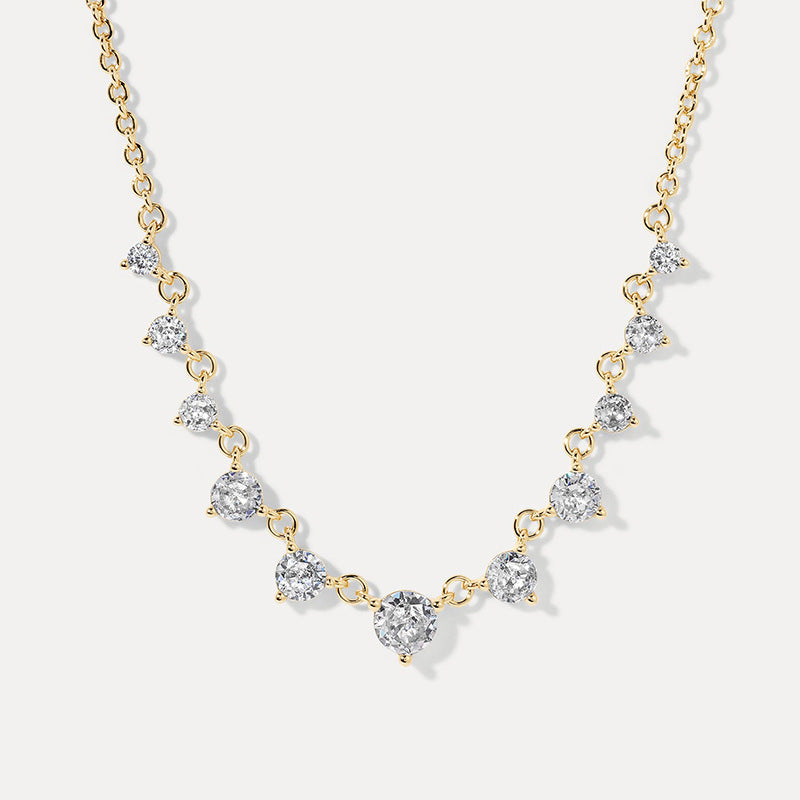 “Orbit Eclat” S925 Sterling Silver Zircon Circle Necklace