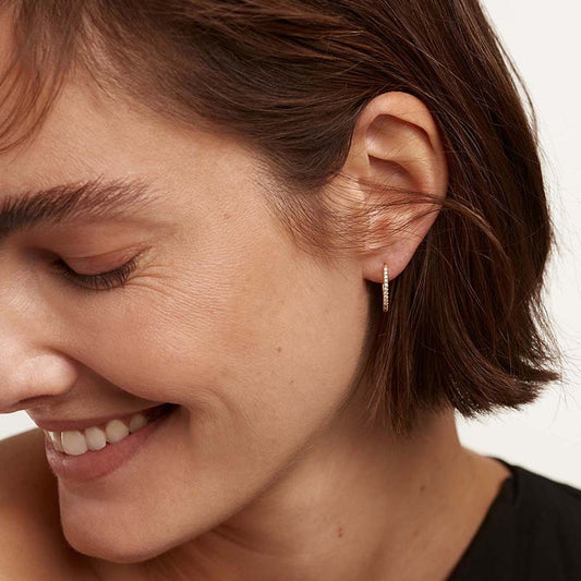 “Halo Minimal” S925 Sterling Silver Geometric Hoop Earrings