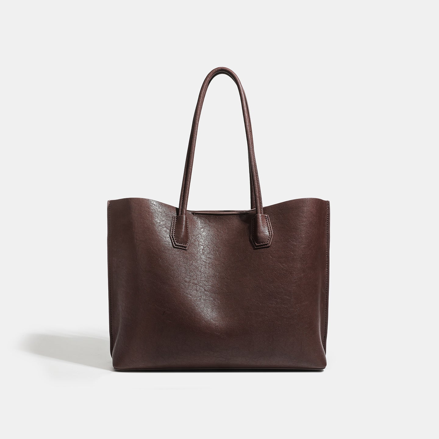 Women's Soft Cowhide Double-Compartment Slouch Tote