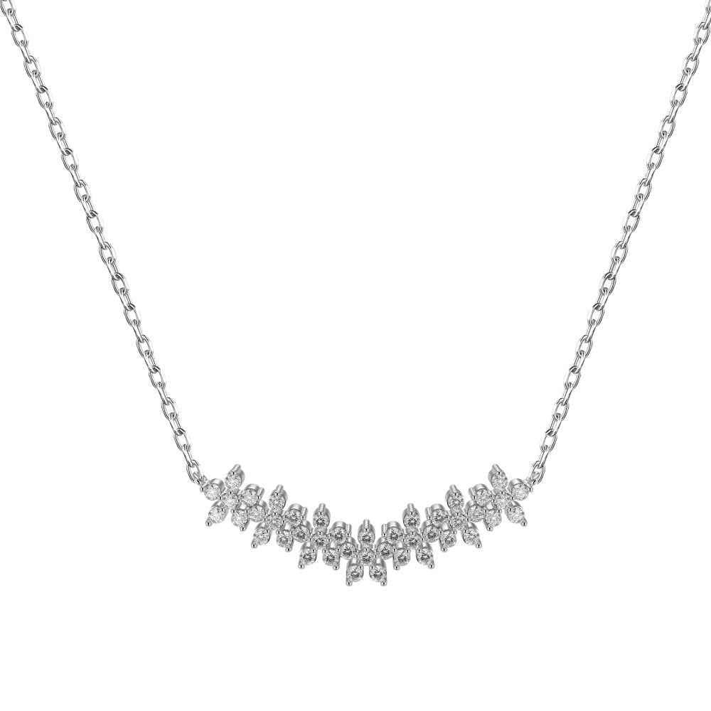 Snowfall Radiance Snowflake Zircon Jewelry Set in S925 Sterling Silver