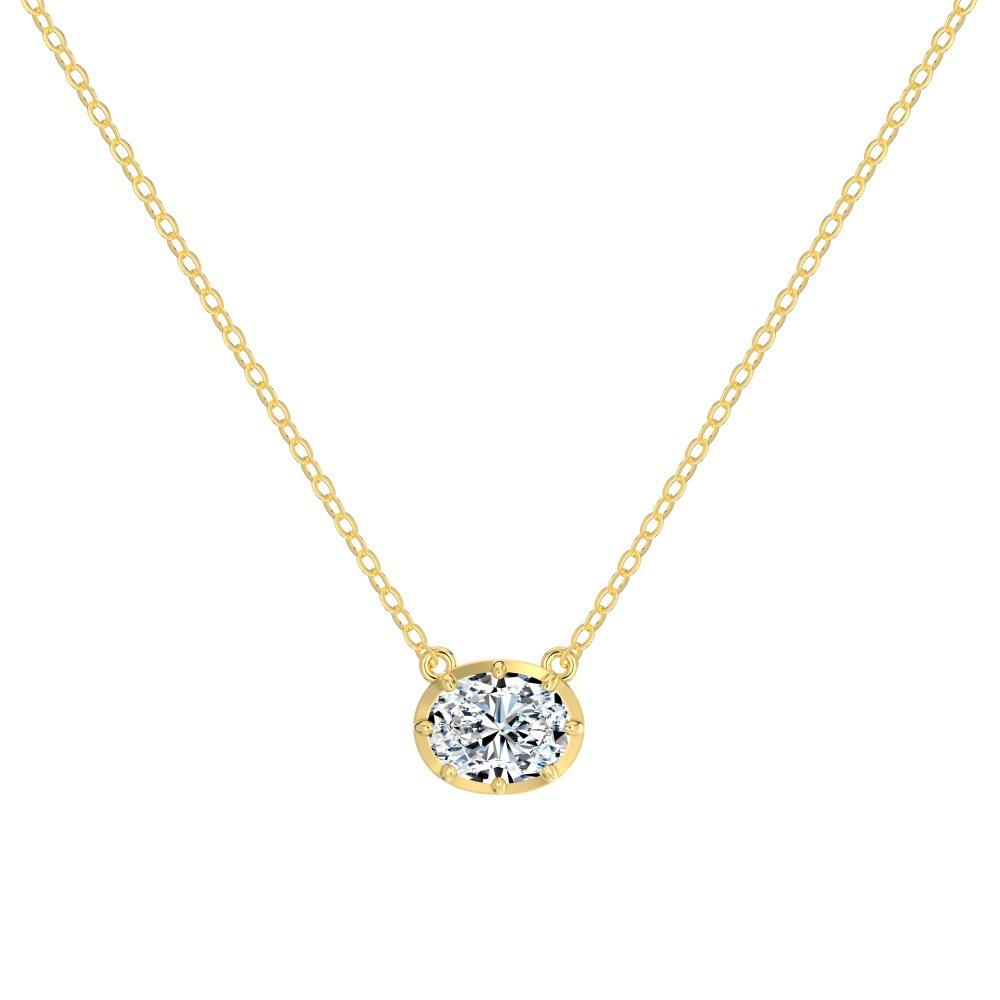 “Oval Brilliance” S925 Sterling Silver Oval Necklace and Earrings Set