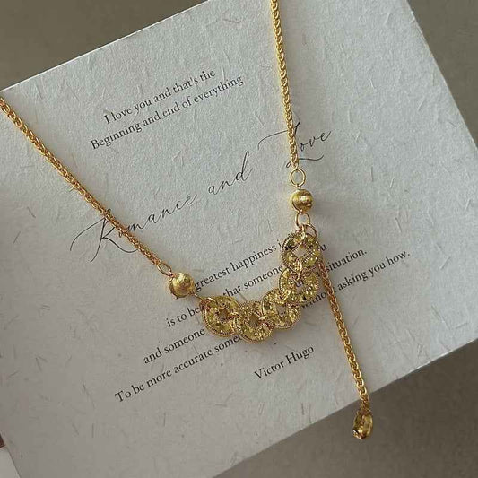 925 Sterling Silver Vintage Coin Link Necklace – Golden Coin Weave
