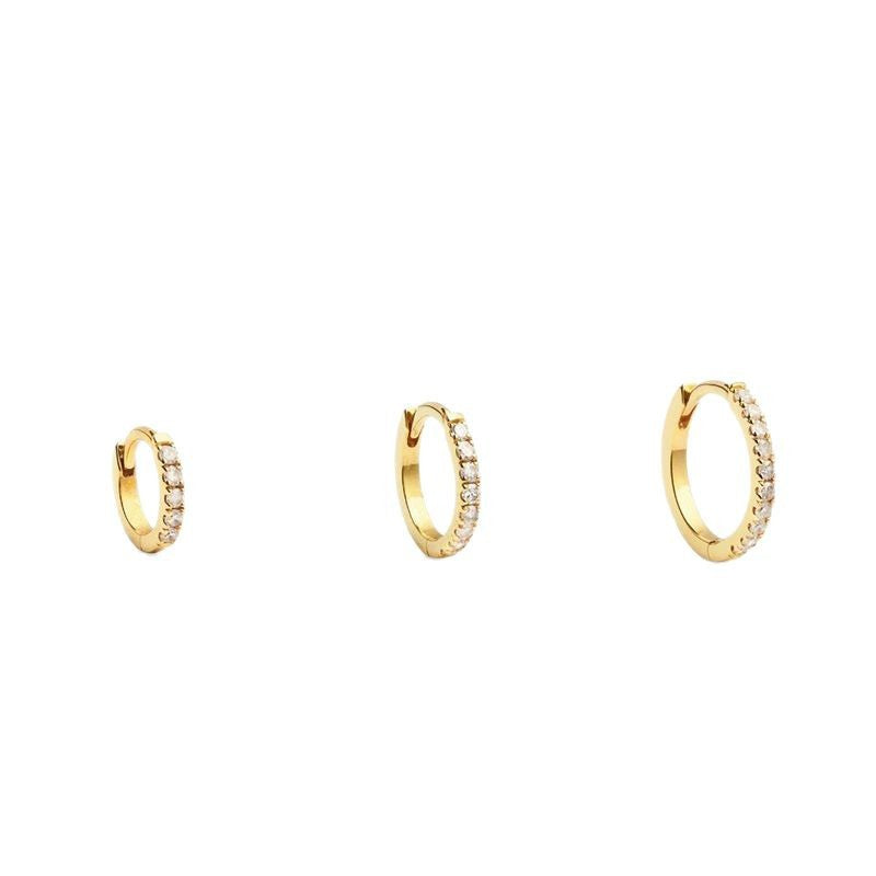 “Classic Orbit” S925 Sterling Silver Zircon Circle Hoop Earrings