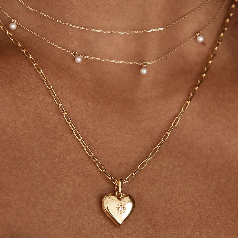 “Heart Vault” S925 Sterling Silver Heart Photo Locket Pendant