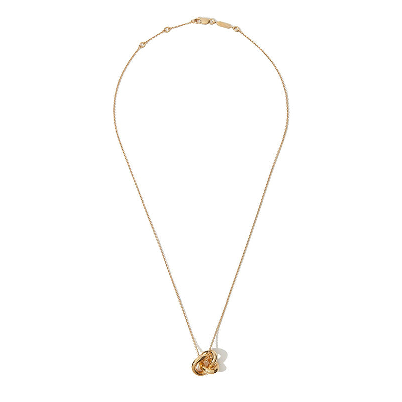 “Linked Muse” S925 Sterling Silver Interlocking Geometric Necklace