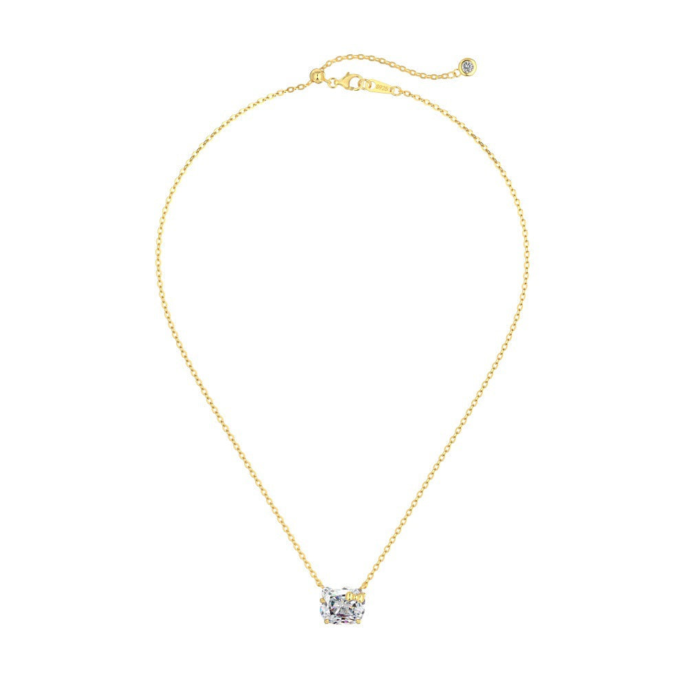 Sweet Bow Zircon Necklace Ring Earrings Set 925 Sterling Silver
