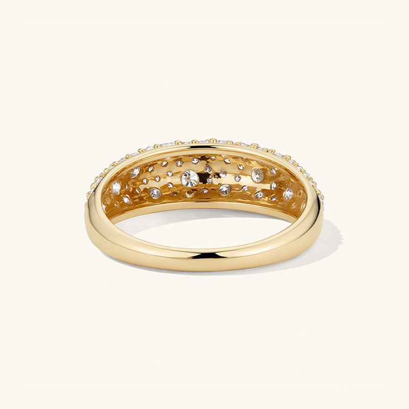 “Eclipse Bold” S925 Sterling Silver Wide Band Oval Ring