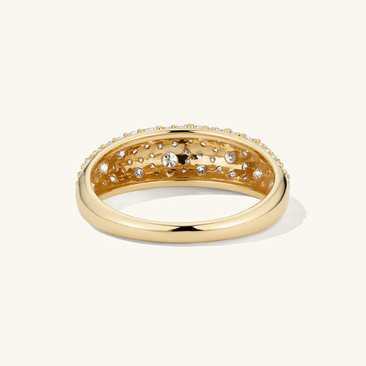 “Eclipse Bold” S925 Sterling Silver Wide Band Oval Ring