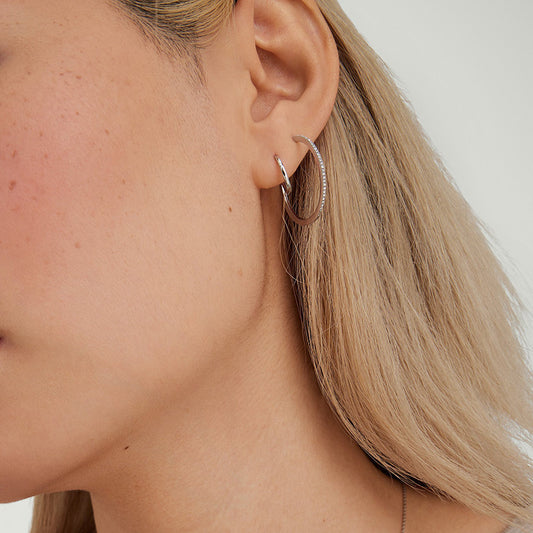 “Organic Curve” Minimalist Geometric Hoop Earrings