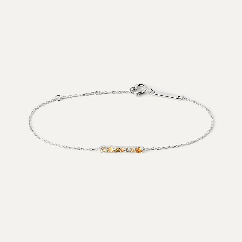 “Color Muse” S925 Sterling Silver Multicolor Zircon Heart Bracelet