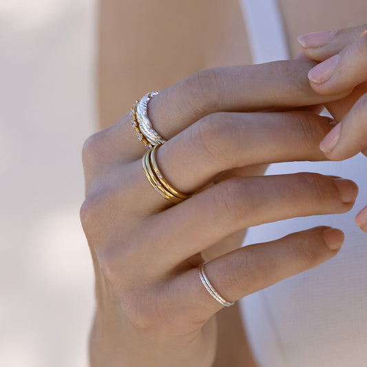 “Twistline” S925 Sterling Silver Twisted Minimalist Ring