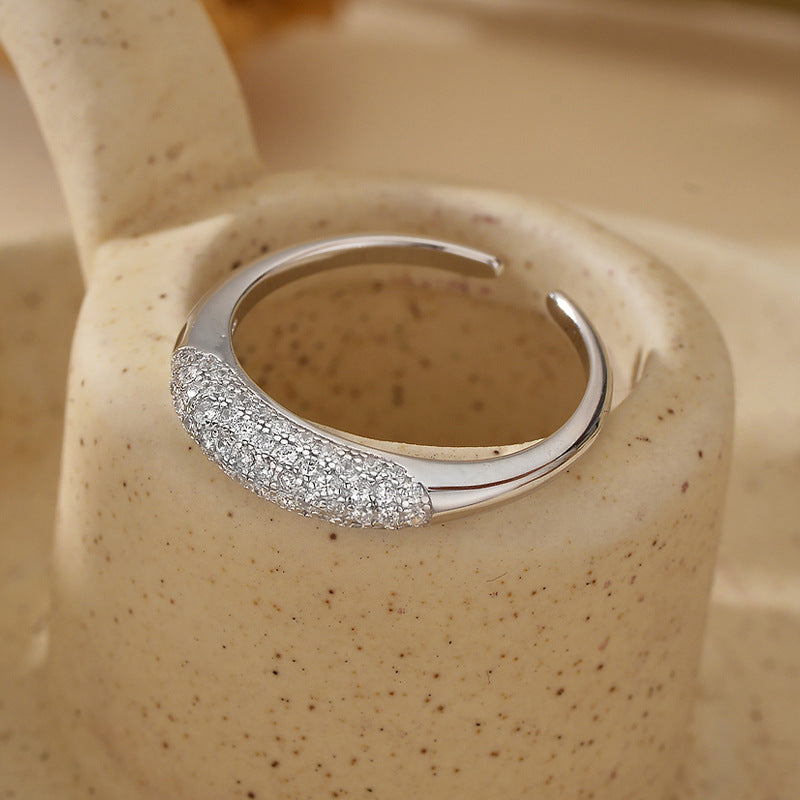 “Luxe Orbit” S925 Sterling Silver Sparkling Open Ring Collection